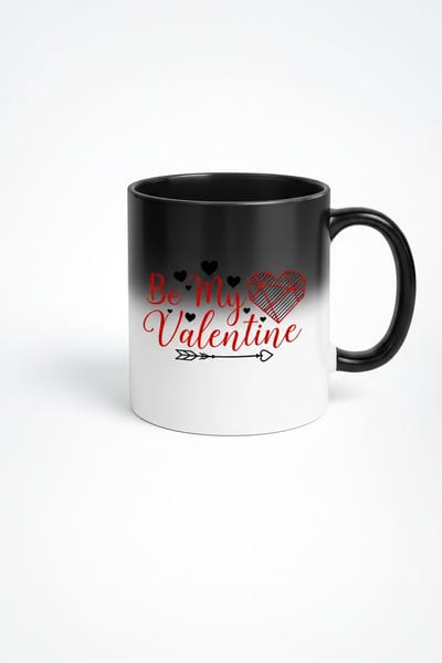 Magische Mok 'Be My Valentine' | Valentijn Cadeau met Hartjes | Kleurveranderend Keramiek