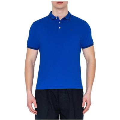 Emporio Armani Polo en Coton Homme Hauts Bleu Foncé 8N1F30-1JPTZ-0945 S blue