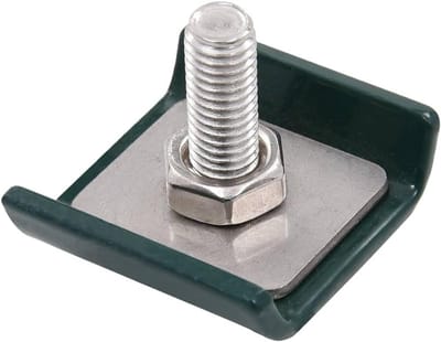 Roosterverbinders Hekken - Mattenverbinders Tuin - Hekken Verbinden - Roestbestendig Verzinkt Staal - 40 x 35 mm - Groen