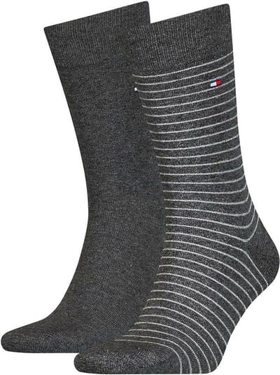 Tommy Hilfiger MEN SMALL STRIPE SOCK 2P Mannen Sokken Maat 39-42