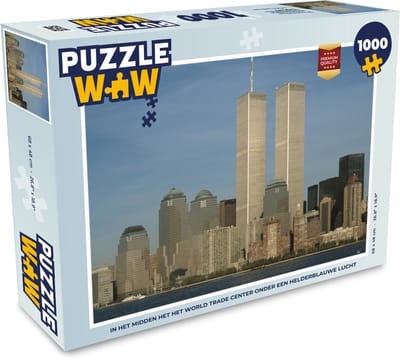 Puzzel In het midden het het World trade center onder een helderblauwe lucht - Legpuzzel - Puzzel 1000 stukjes volwassenen