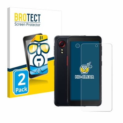 BROTECT - Screenprotector voor Samsung Galaxy XCover 5 Enterprise Edition (Voor+Camera) - Folie Beschermfolie transparant 2 Stuks