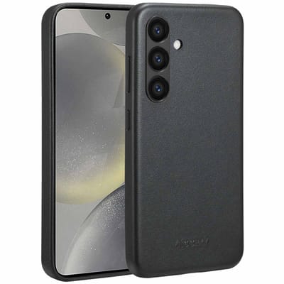 Accezz Hoesje - Geschikt voor Samsung Galaxy S24 - Magnetische Ring Leather Backcover - Black