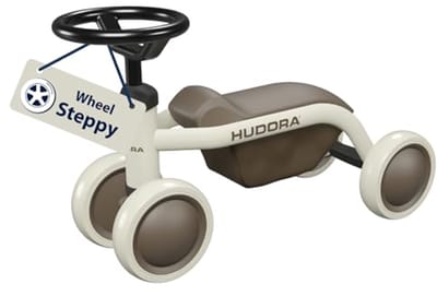 Hudora Steppy Tricycle in Various Colours, Balance Bike from 1 Year Old, Lightweight Tricycle with Great Tilt Stability, Play Quadricycle for Children 73-80 cm, with 4 Wheels