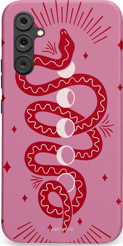 Casetastic Hoesje Geschikt voor Samsung A34 (5G) - Stijlvolle Beschermende Duo-layer Case - Eclipseslang