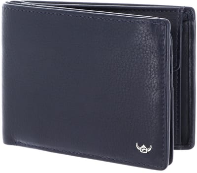 Golden Head Leren portemonnee Capri RFID Protect Scheintasche mit Geheimfach 1159 Blau donkerblauw