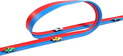 Flexibele Autoracebaan - Racebaan Set - Creatief Spelen - Sterke Zuignappen - 4.5 Meter - Rood Blauw