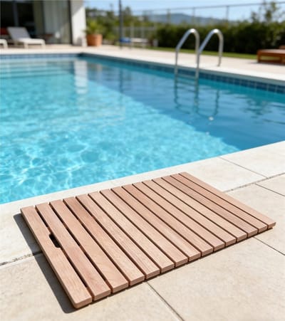 Houten Douchemat - Badkamervloer - Veilig Douchen - Massief Hout - 71x102 cm - Natuurlijk