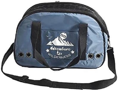 Transportbox voor katten en kleine honden 50 x 32 x 30 cm - Draagtas voor huisdieren met riem