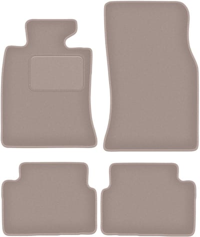 Beige velours vloermatten voor: Mini Clubman R55 hatchback (2006-)