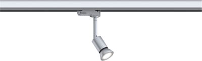 Paulmann 95527 ProRail3 railsysteem voor plafondverlichting, GU10 railspot, max. 10W, 230V, zilver, chroom, plafondrail, metaal, kunststof