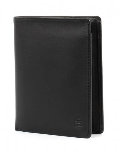 Esquire Leren Portemonnee Logo Left - Hander Wallet Black Zwart