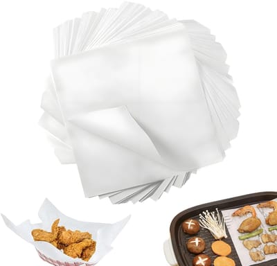 Bakpapier Vellen - 22 x 22 cm - Antiaanbak - Vet- en Waterbestendig - Voor Burgers, Sandwiches en Vlees - 100 Stuks
