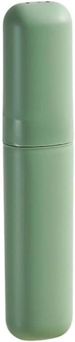 Tandenborstel etui - Reis opberger - Hygiënisch opbergen - Stofdichte sluiting - Compact formaat - Groen