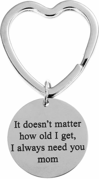 Fako Bijoux - Sleutelhanger Mom I Always Need You - Hart - Sleutelring Tekst - Cadeau - Geschenk - Mama - Moederdag - Zilverkleurig
