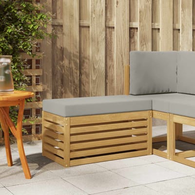 vidaXL - Buitenstoel - Bank - Massief - Acacia - Hout - Wit