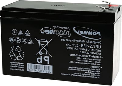 Accu Batterij - Vervangende Batterij - Noodstroomvoorziening - Onderhoudsvrij en Robuust - 12V 7.2Ah - Zwart