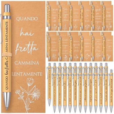 Dailygoods- Balpennen 48 Stuks - Inspirerende Cadeaus - Motiverende Bladwijzers - Duurzame Inkt - Drukknop - Ideaal voor Studenten - Schrijfgerei