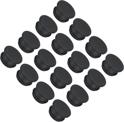 Siliconen Klikbare Stoppen - Gatstoppers Rubberen Afdekking - Gaten Afdichten - Zelfsluitend Klikmechanisme - 19 mm Gatdiameter - Zwart