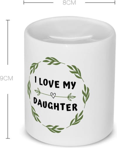 Akyol - i love my daughter Spaarpot - Dochter - liefste dochter - verjaardag - cadeautje voor dochter - dochter artikelen - kado - geschenk - 350 ML inhoud