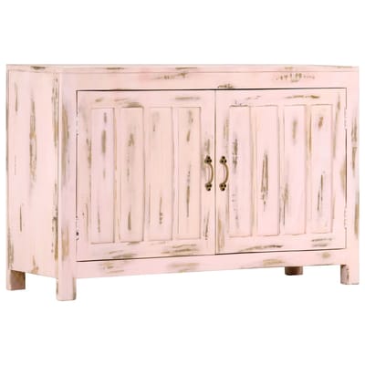 vidaXL - Dressoir - 110x35x70 - cm - massief - mangohout - lichtroze