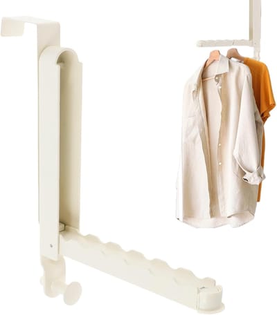 Deur Droogrek - Handdoekenrek Intrekbaar - Ruimtebesparend Ophangen - Opvouwbaar Metaal Design - 5 x 3 x 3 cm - Meerkleurig