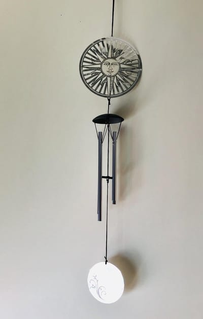 Nature's Melody Windgong Windorgel Victorian Tunes Victoriaanse deuntjes Sun face Zon 45cm