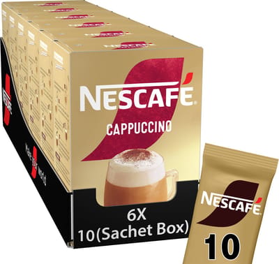 Nescafé Cappuccino oploskoffie - 6 doosjes x 10 zakjes