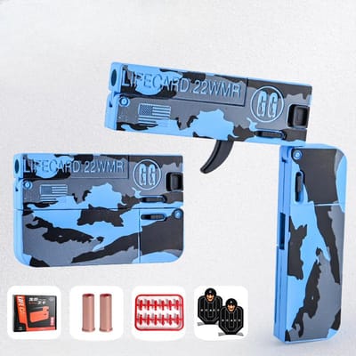 2.0 Geüpgraded Lifecard Legering Opvouwbaar Pistool Speelgoed Zachte Kogel Blaster Schietmodel Pistool Voor Volwassenen Kinderen Jongens Verjaardagscadeaus