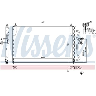 Condensator, airconditioning NISSENS 94731