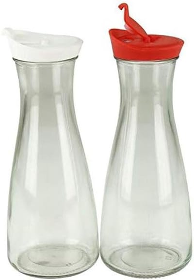 Glazen kruik met deksel 1 liter - set van 2-4 stuks