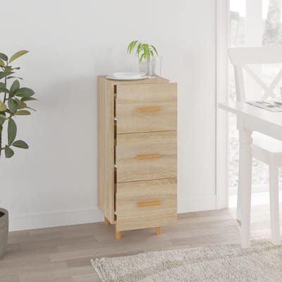 vidaXL - Dressoir - 34,5x34x90 - cm - bewerkt - hout - sonoma - eiken