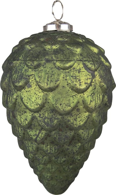 Clayre & Eef Kerstbal Overig Ø 9 cm Groen Glas Kerstballen
