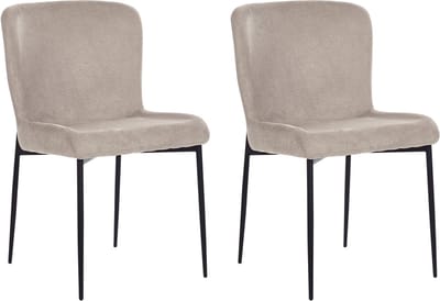 ADA - Eetkamerstoel set van 2 - Taupe - Polyester