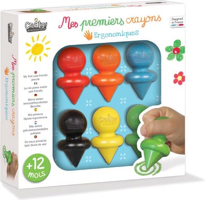Créa Lign Mijn eerste potloden - Kleuren voor 1 jaar - Ergonomische grip