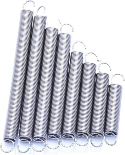 Trekveren met Haak - Verlengveren Spiraalveren - Industriële Toepassingen - Roestvrij Staal 304 - 07 x 8 x 90 mm