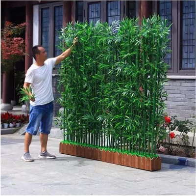 Kunstmatige bamboeboom - Decoratieve plant - Binnen en buiten - Levensecht ontwerp - 1 meter hoog - Groen