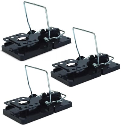 Rattenval - 3x stuks - rattenklem - kunststof - 14 cm - ongediertebestrijding