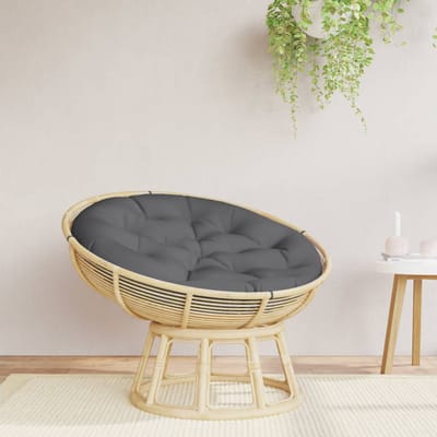 vidaXL - Zitkussen - rond - Ø - 100x11 - cm - oxford - stof - antracietkleurig