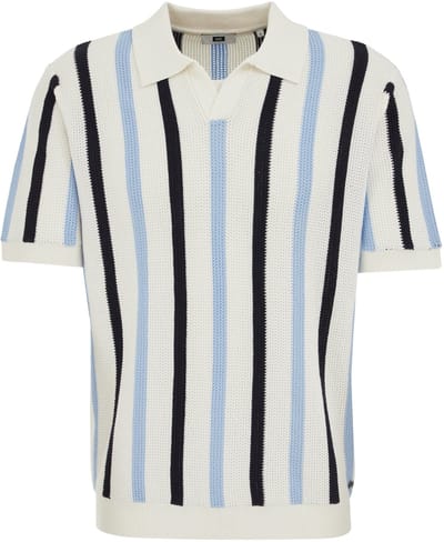 WE Fashion Heren regular fit polo met structuur