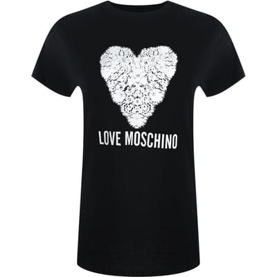 Love Moschino Dames/dames Hart T-shirt (Zwart)