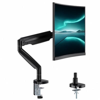 ITRONIQ Monitor Arm - Monitor Standaard - Monitor Beugel - 1 Scherm - Verstelbaar - 13 tot 35 inch - VESA - Tot 9 kg - Zwart