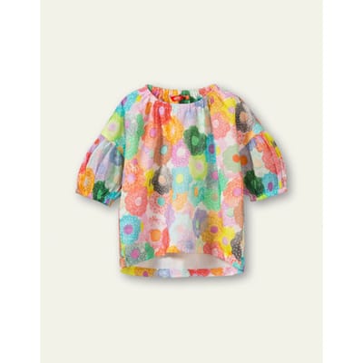 Oilily Blinky Blouse - Blouses - Katoen - Meisjes - Kinderen - Relaxed Fit - Wit - 122/7yr