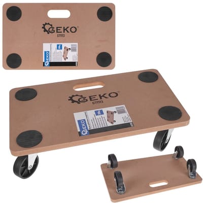 GEKO Platformwagen - 200 kg draagkracht - MDF 18 mm - Compact formaat - 4 zwenkwielen