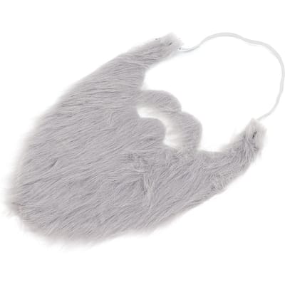 Fausse barbe pour déguisement d'Halloween, fausse barbe pour homme, accessoire de fête, gris white