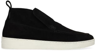 Manfield - Heren - Zwarte suède boots - Maat 41