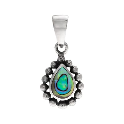 WeLoveSilver - Zilveren hanger - Abalone druppel - Hypoallergeen