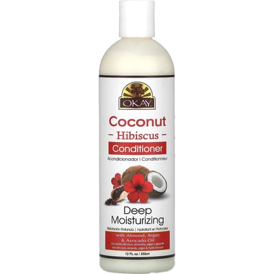 Okay Pure Naturals, Après-shampoing, Noix de coco et hibiscus, 350 ml (355ml) white