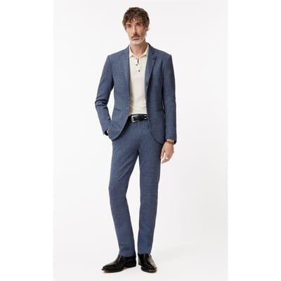 John Varvatos Mercer Pants - Slim Fit Pants With Welt Lake Blue Maat: 46 | Tailored Broeken Outlet | Heren | Blauw