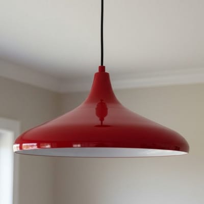Bamyum Champion Rood Hanglampen Metalen 1xE27 Fitting Ø 35 cm Pendellamp Voor Binnen Binnenkleur is Wit